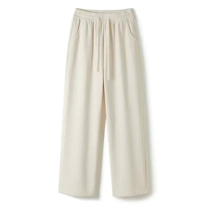 Sherpa – pantalon à jambes larges pour femme, taille haute, décontracté, ample, droit, nouvelle collection hiver