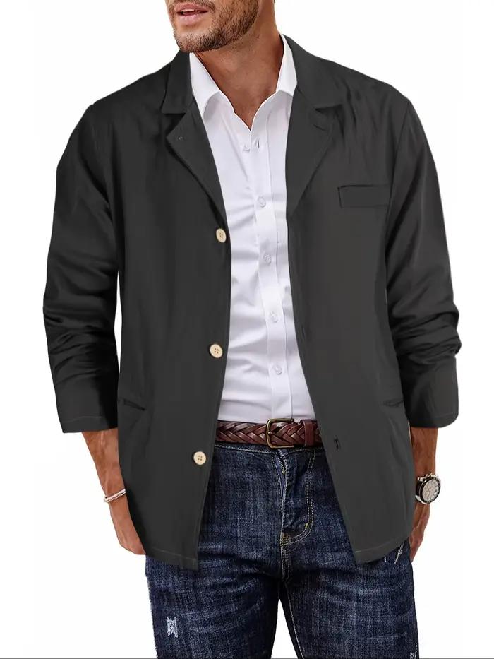 Veste pour homme, couleur unie
