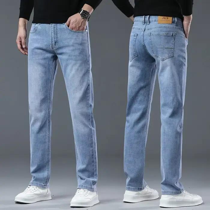 Jean Droit Confortable Homme 2026 – Meilleur Prix – Denim Élastique – Style Business Décontracté – Pantalon de Haute Qualité