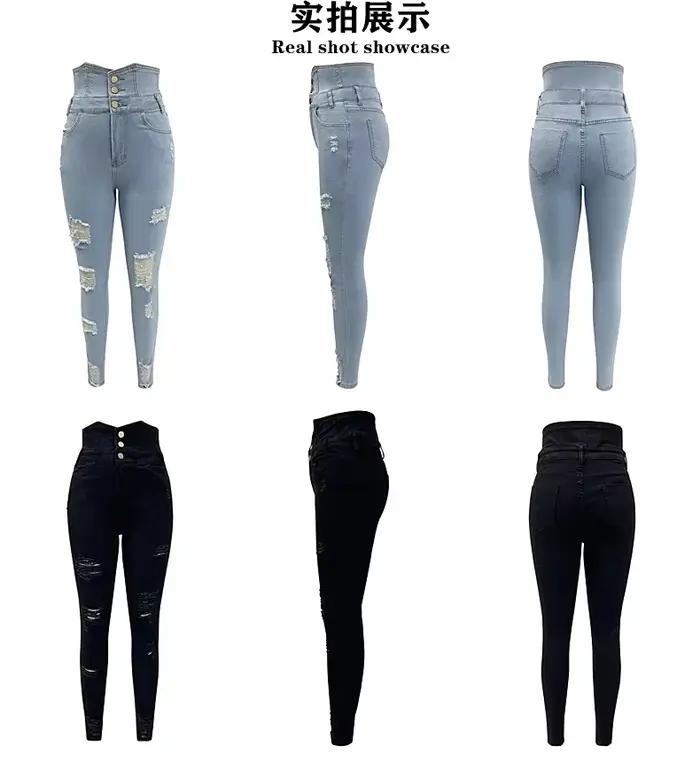 Pantalon crayon jean femme décontracté en denim épais pour printemps été kalenmos pantalon longueur cheville style y2k