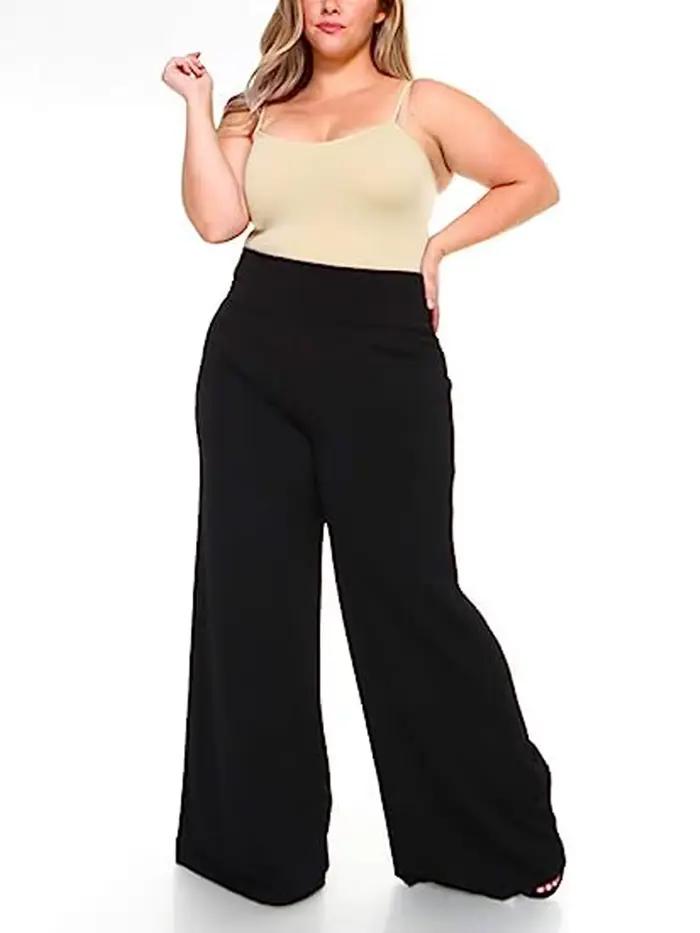 Pantalon décontracté en tissu élastique