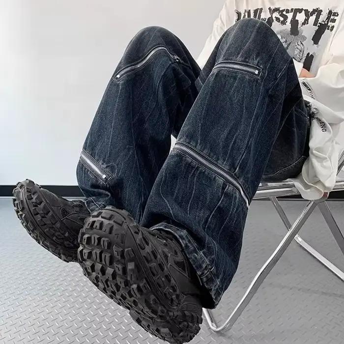 Pantalon large pour homme 2026 – Jean ample à jambe droite pour l'automne et l'hiver