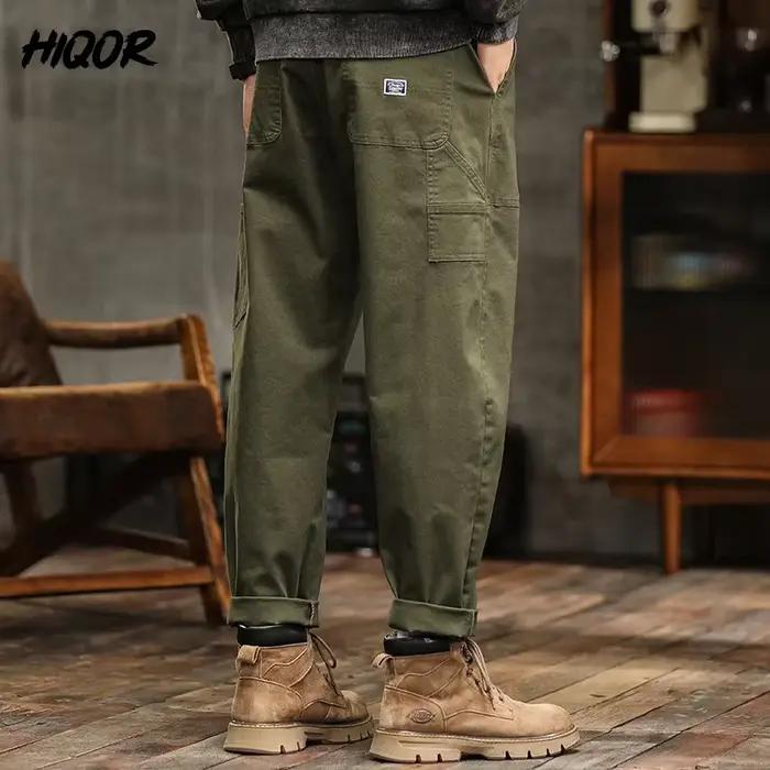 HIQOR hommes profil ample pantalon américain Vintage