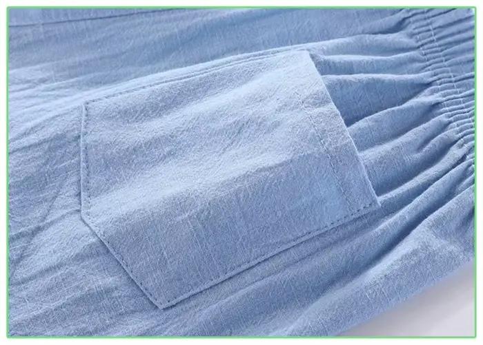 Shorts d'été en coton et lin pour garçons et filles