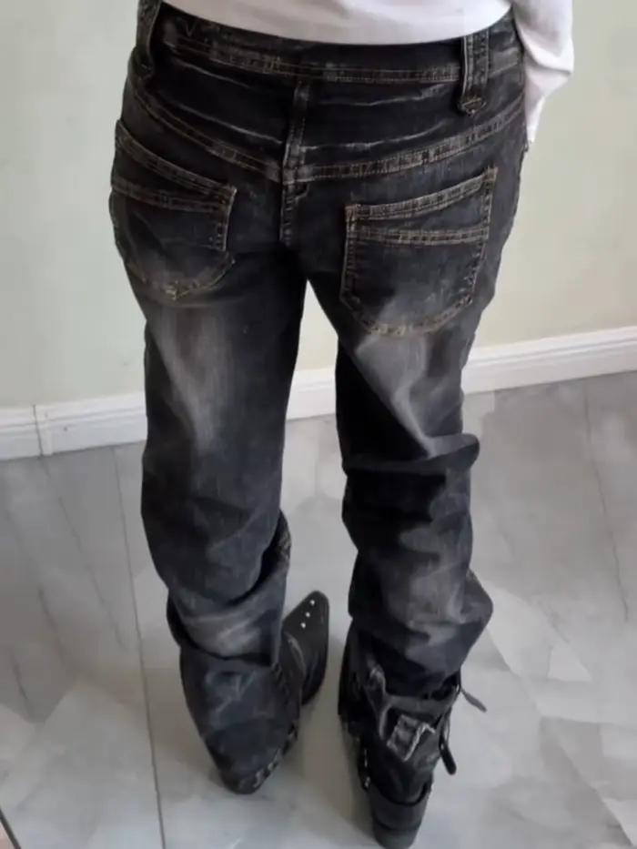 Jeans Femme Taille Basse Style Dark Academia