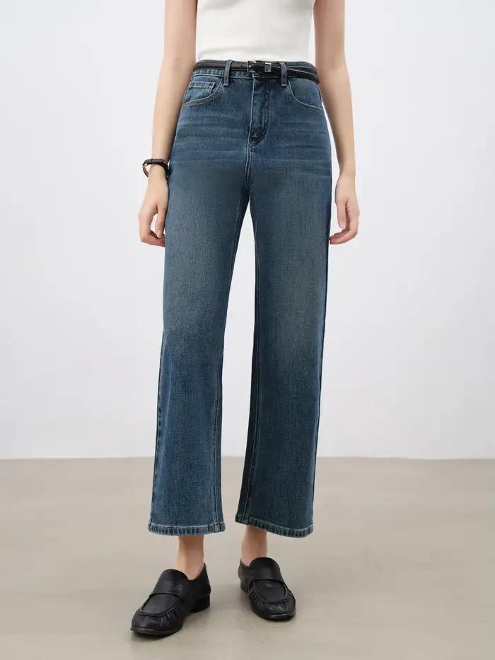 Jean court en coton élastique pour femme