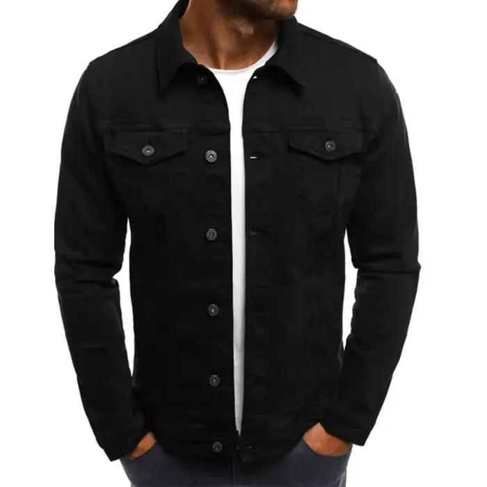 Vestes en jean pour hommes coton Vintage classique tendance moteur et vélo automne veste