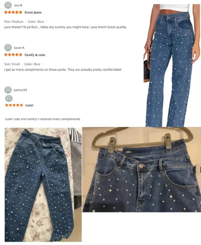 Jean en denim à ourlet brut pour femme