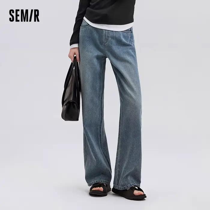 Semir-Jeans à jambes larges en pur coton pour femmes