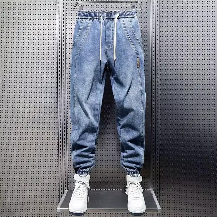 Hommes sarouel jean ample Hip Hop pantalon lavé Denim