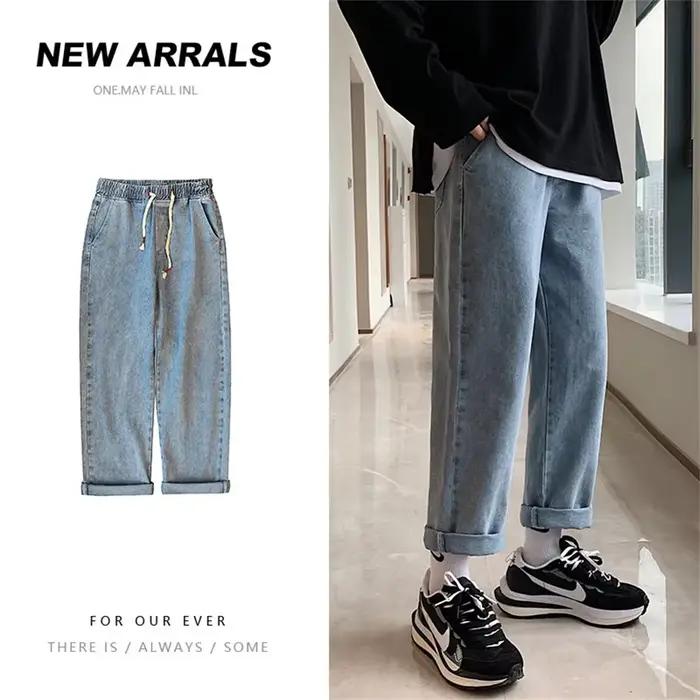Taille élastique Denim pantalon jean hommes