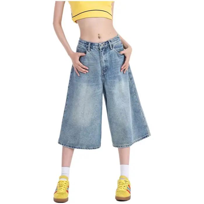 Shorts en jean rétro américains pour femme