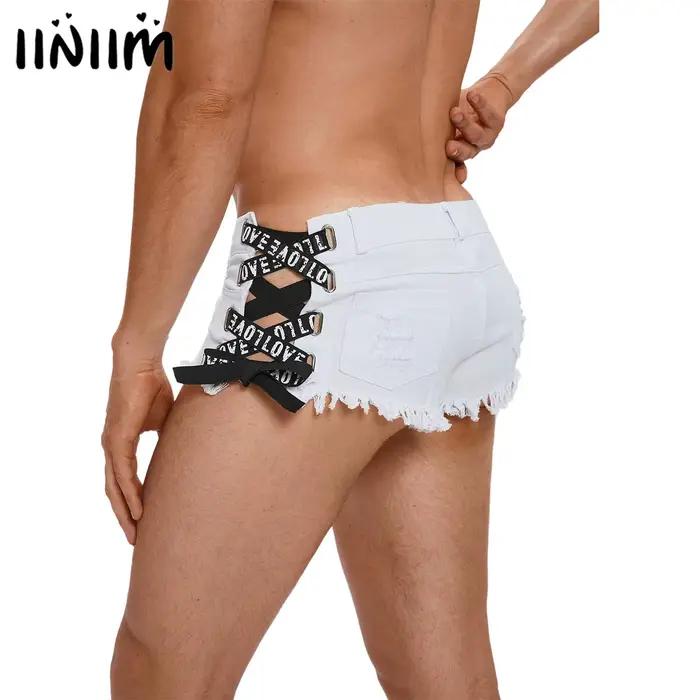 Shorts en jean ultra-courts pour hommes