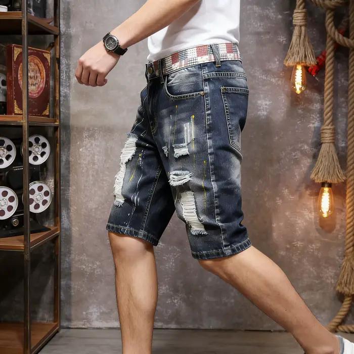 Shorts en jean déchirés pour hommes