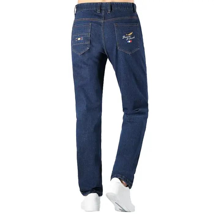 Jeans Bruce & Shark en Coton Bleu Clair et Foncé, Jeans Amples pour Hommes Occasions Quotidiennes Automne Hiver
