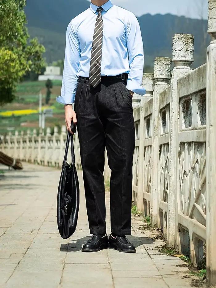 POT & CRAFTSMAN nouvelle silhouette décontractée américaine pantalons droits amples décontractés Squire jeans neuf