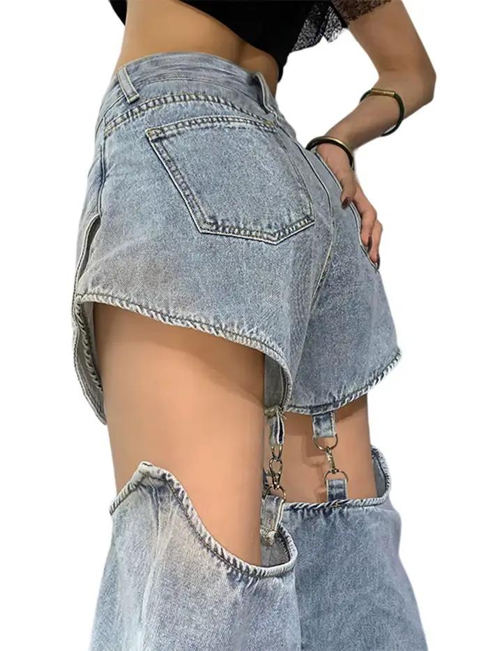 Jean taille haute pour femme