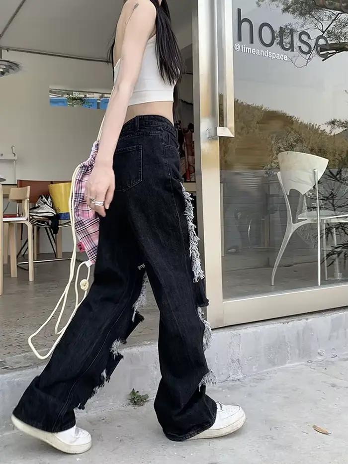Zoki-Jean denim taille haute pour femme