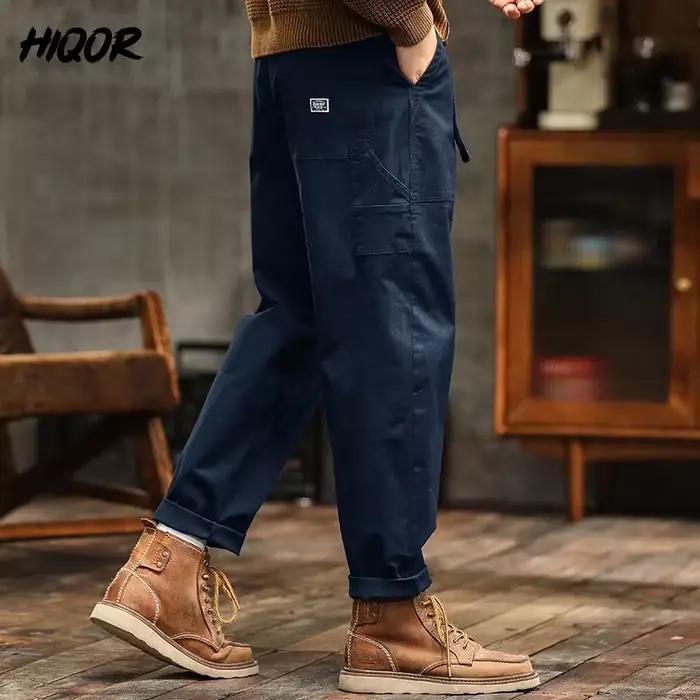 HIQOR hommes profil ample pantalon américain Vintage