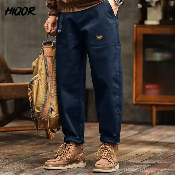 HIQOR hommes profil ample pantalon américain Vintage