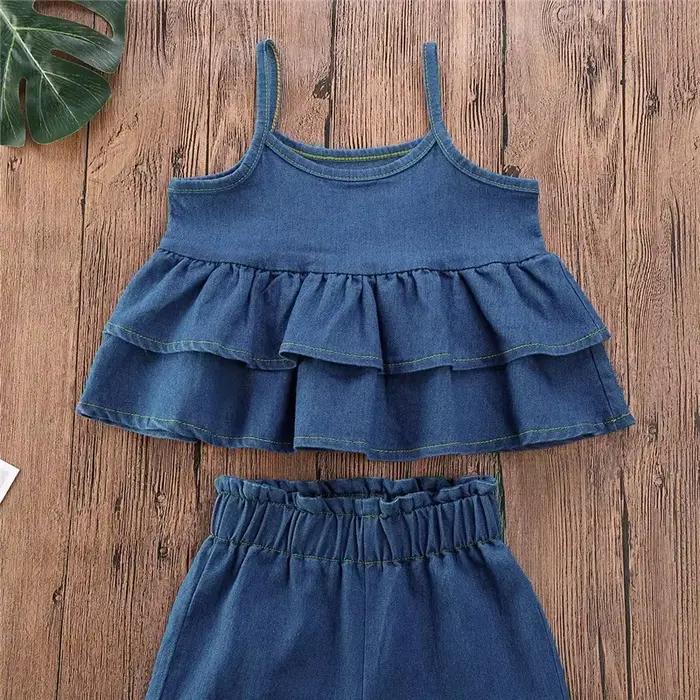Tenue en jean bleu pour fille de 1 à 5 ans