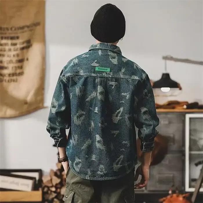 Vestes en Denim Jacquard pour hommes
