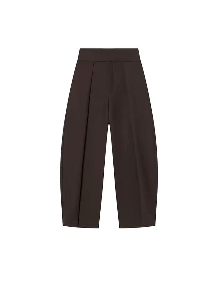 Pantalon plissé vintage élégant pour femme HH