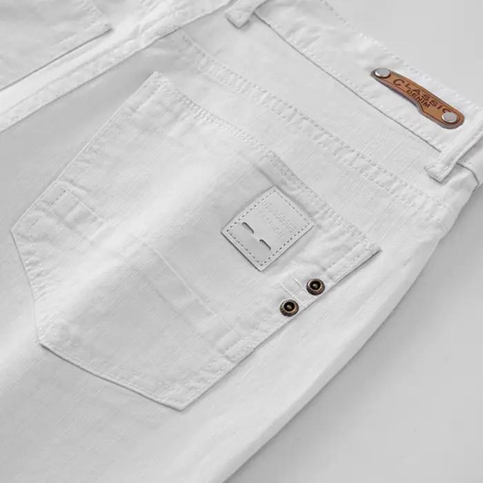 Jean blanc élastique pour hommes