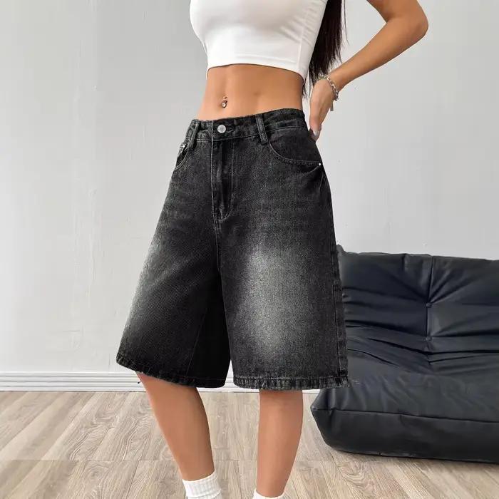 Shorts en jean rétro style américain pour femme