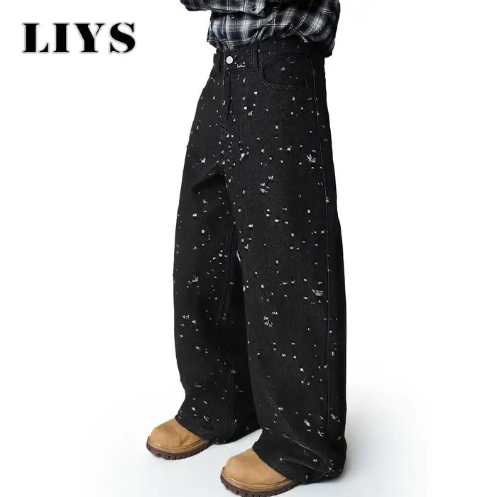 Jean large jacquard style japonais-coréen LIYS