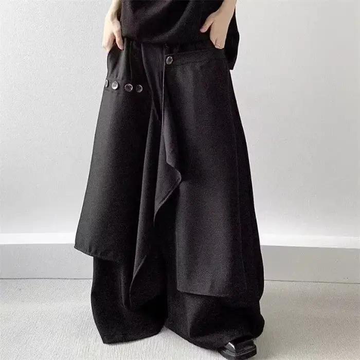 Fanan 2026 Nouvelle Collection Automne – Pantalon Jupe Irrégulier à Boutons