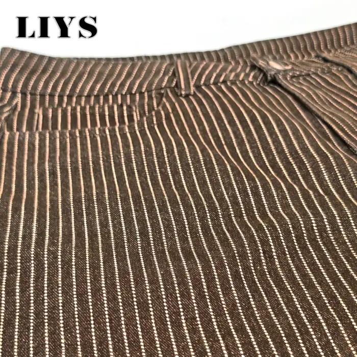 LIYS Jeans à rayures verticales jacquard style japonais et coréen