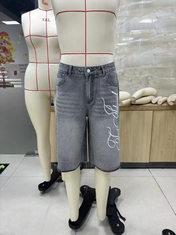Mode hommes été décontracté Denim Shorts genou longueur