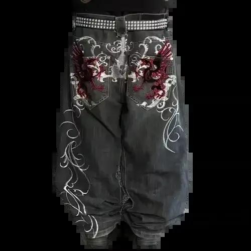 Femme jean Cargo pantalon femmes vêtements Y2k Baggy Harajuku rétro Hip Hop broderie