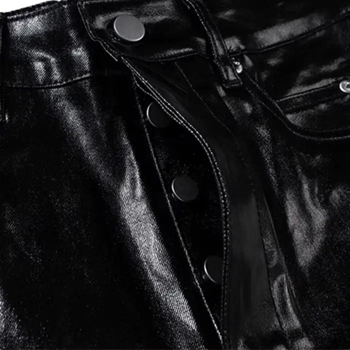 Jean Évasé en Denim pour Homme, Pantalon de Luxe Noir à la Mode, Style Hip Hop à Military, Pour Tous les Jours et Occasions Spéciales
