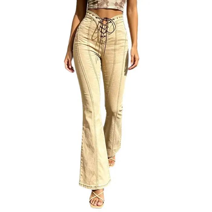 Jean Bootcut en Denim pour Femme