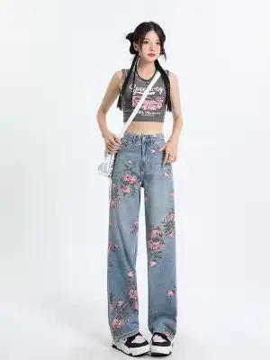 Jean à jambes larges pour femmes