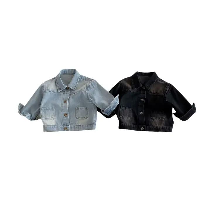 Printemps automne bébé garçon Denim veste enfant lavé Jean manteau fille vêtements d'extérieur enfants haut décontracté