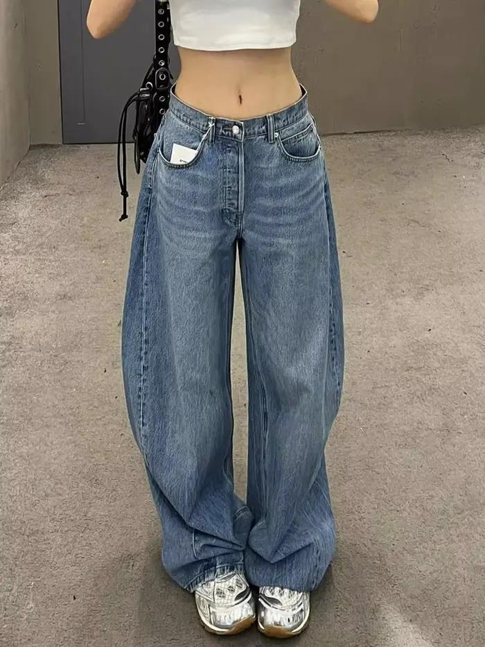 Jean dégradé bleu printemps 2025 pour femme