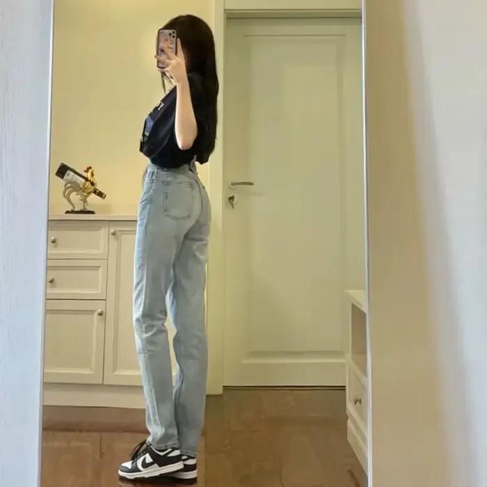 Pantalon de cowboy bleu clair pour femme