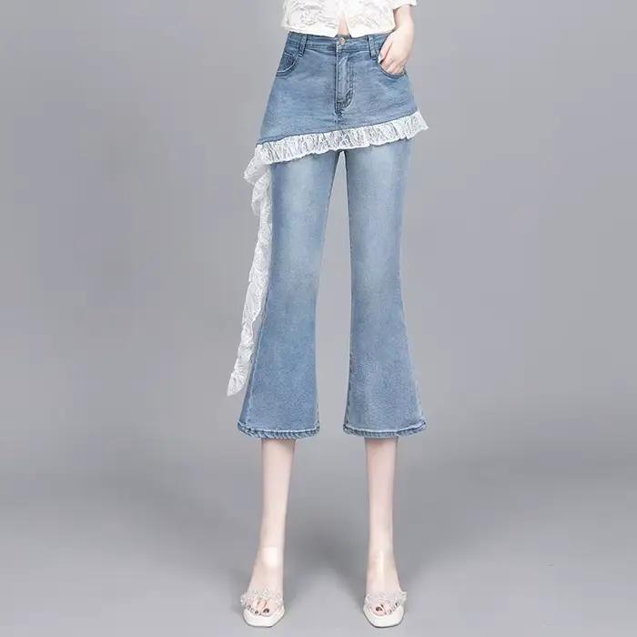 Pantalon d'été en jean à sept points