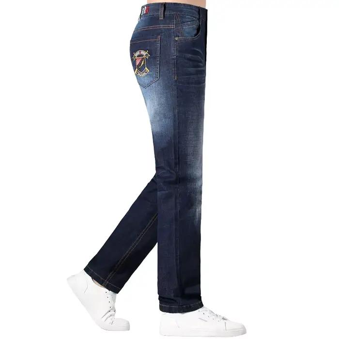 Jean d'été fin bleu foncé pour hommes