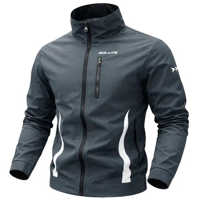 Veste décontractée à col montant pour hommes