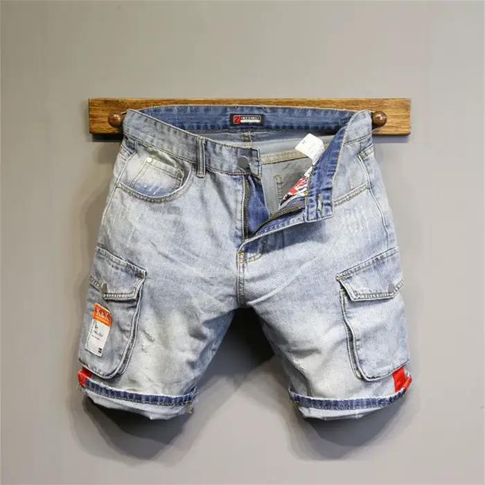 Shorts en jean déchirés pour hommes