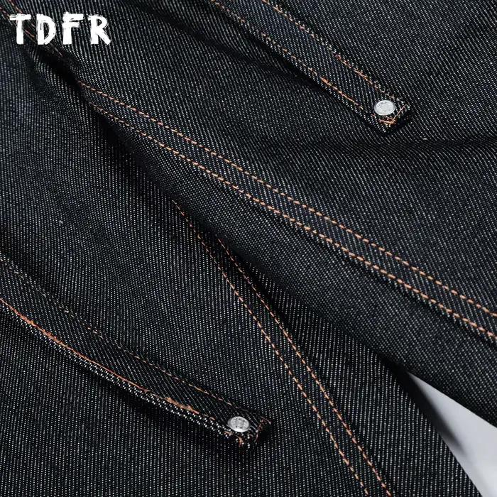Jeans rétro brut pour homme avec ceinture