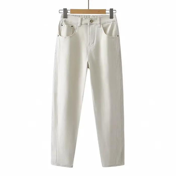 Vin rouge jean grande taille LEOSOXS femme coupe ample et élastique pour toutes les saisons occasions spéciales et quotidienne