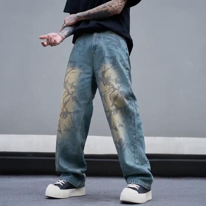 Jean ample RockCanRoll en denim lavé pour hommes senior, coupe décontractée et élégante, idéal pour toutes les occasions quotidiennes
