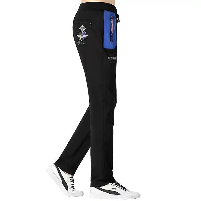 Pantalon de Sport en Coton Bruce & Shark Blanc Taille Élastique Hommes Vêtements d'Entraînement Décontractés Mode Toutes Saisons Occasions Spéciales