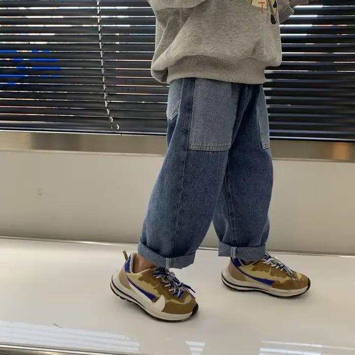 Jeans baggy en denim pour enfants décontractés toutes saisons ajustement confortable pour garçons et filles occasions spéciales et quotidiennes