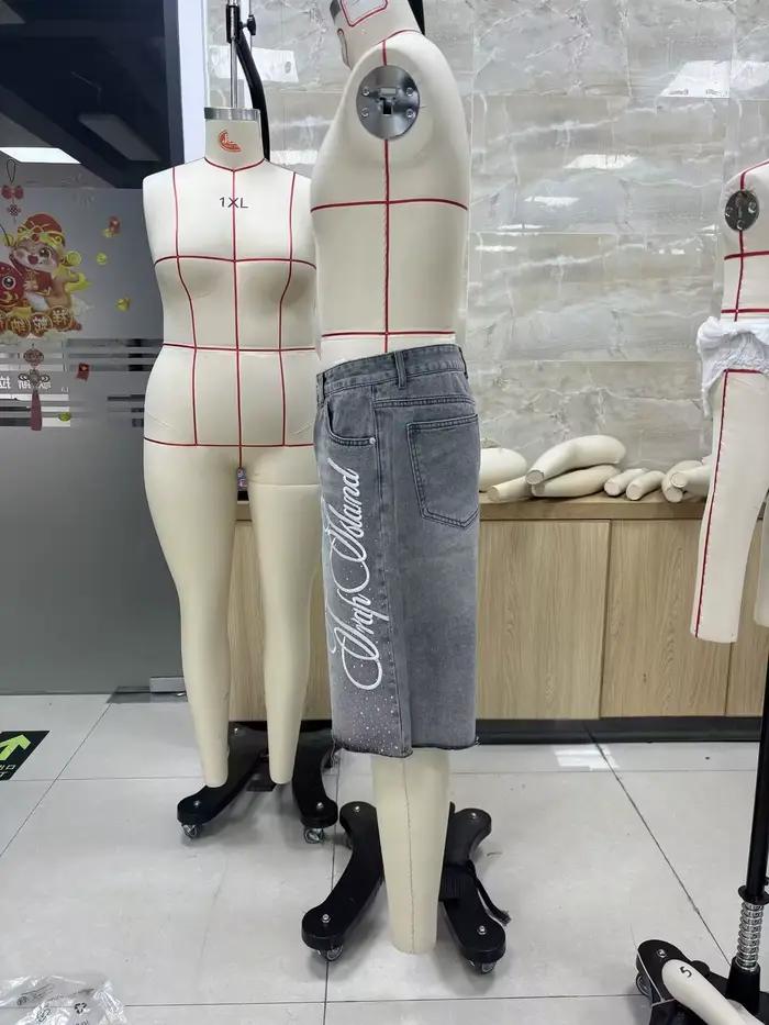 Mode hommes été décontracté Denim Shorts genou longueur